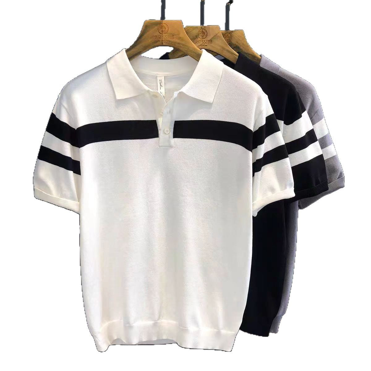 Polo Shirt Lapel Short-sleeved Sweater