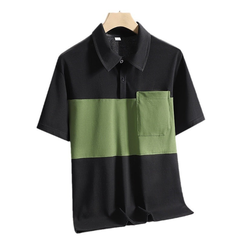 New Ice Silk Quick-drying Polo Shirt Men's Short-sleeved T-shirt
