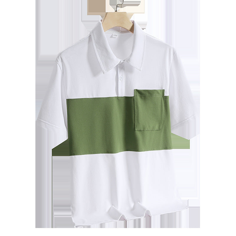 New Ice Silk Quick-drying Polo Shirt Men's Short-sleeved T-shirt