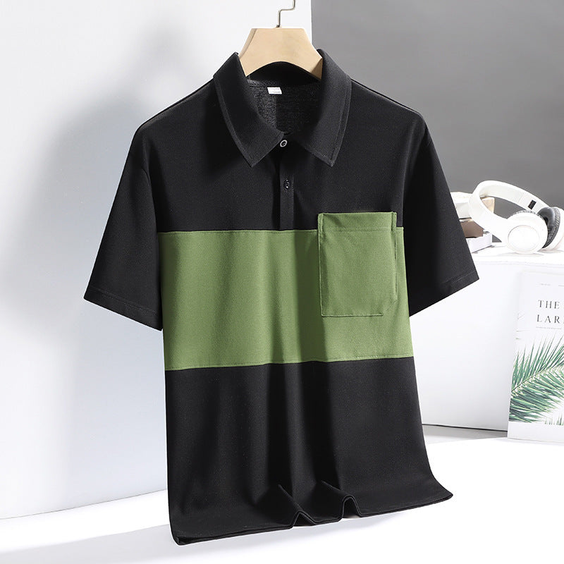 New Ice Silk Quick-drying Polo Shirt Men's Short-sleeved T-shirt