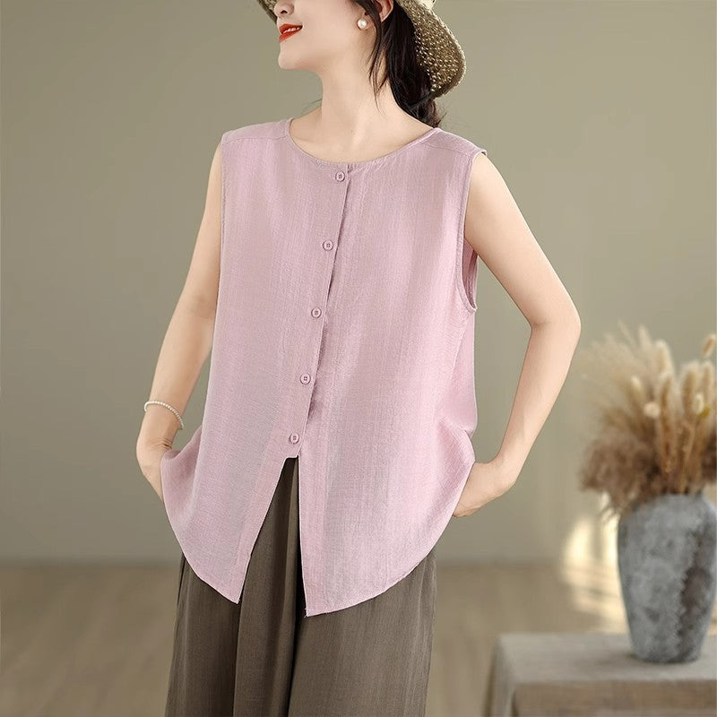 Front And Back Wearable Vest Women's Loose Casual Sleeveless Top