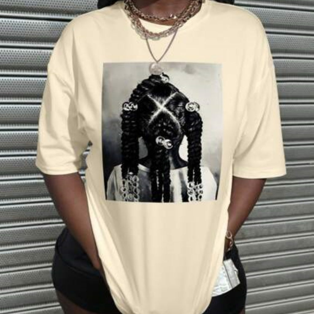 Women's Simple Loose Casual Print Short Sleeve