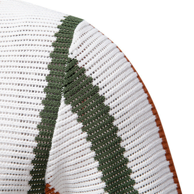 Breathable Hollow Men's Short-sleeved Polo Shirt Sweater